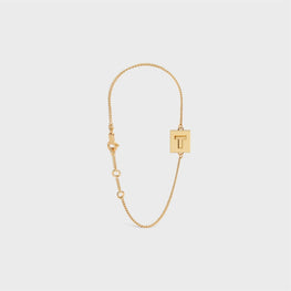 Women Alphabet T Bracelet - Gold