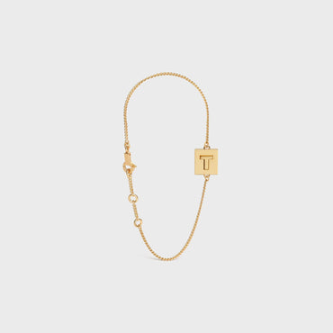 Alphabet T Bracelet - Gold
