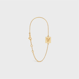 Women Alphabet V Bracelet - Gold