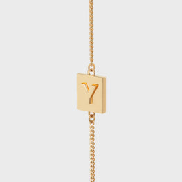 Women Alphabet Y Bracelet - Gold