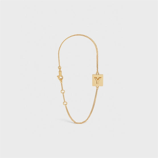 Women Alphabet Y Bracelet - Gold