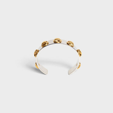 Celine Stud Bicolor Bangle - Gold/Silver