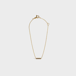 Women Celine Sentimental Line Bracelet - Yellow Gold & Black