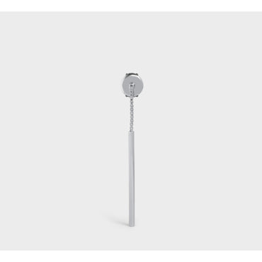 Celine Sentimental Curved Earring - White Gold