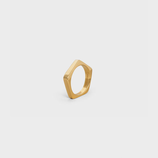 Women Simple Shapes Thin Pentagon Ring - Gold