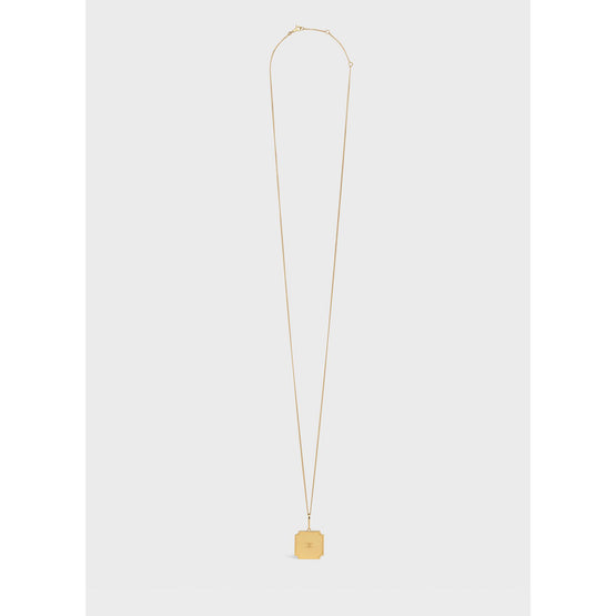 Women Celine Separables Triomphe Plate Pendant - Gold