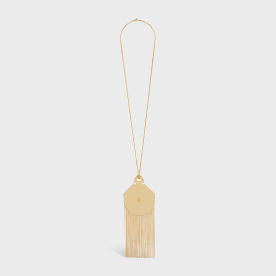 Women Bohemia Fringe Plate Necklace - Gold