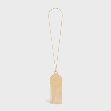 Bohemia Fringe Plate Necklace - Gold