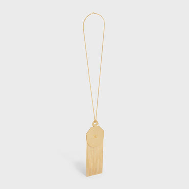 Bohemia Fringe Plate Necklace - Gold