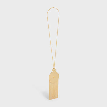 Bohemia Fringe Plate Necklace - Gold
