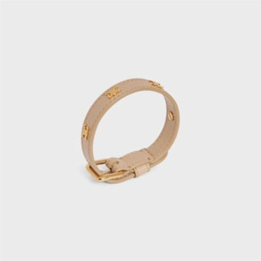 Les Cuirs Celine Multi Leather Bracelet - Vintagebeige/Gold