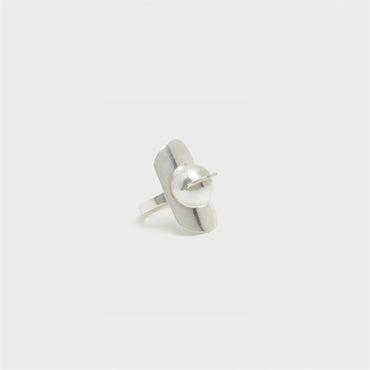 Teen Knight Poem Helmet Ring - Silver
