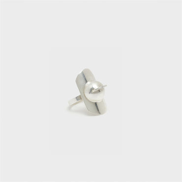 Teen Knight Poem Helmet Ring - Silver