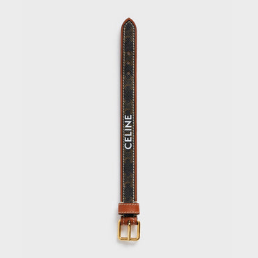 Triumph Canvas Leather Bracelet - Gold/Tan