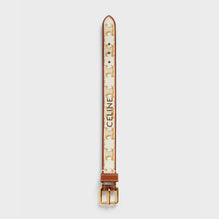 Triumph Canvas Leather Bracelet - Gold/White