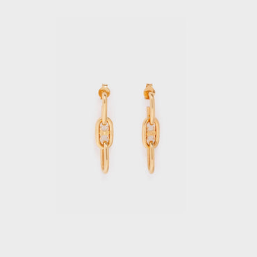 Triomphe Dangling Earrings - Gold