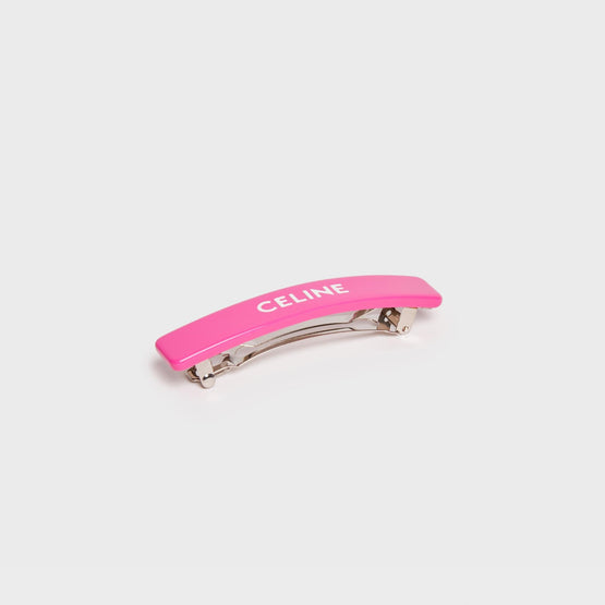 Women Celine Hair Clip - Flash Pink/Off White