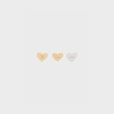 Celine Separables Heart Studs - Gold/Silver