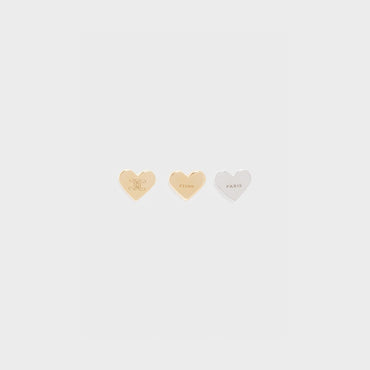 Celine Separables Heart Studs - Gold/Silver