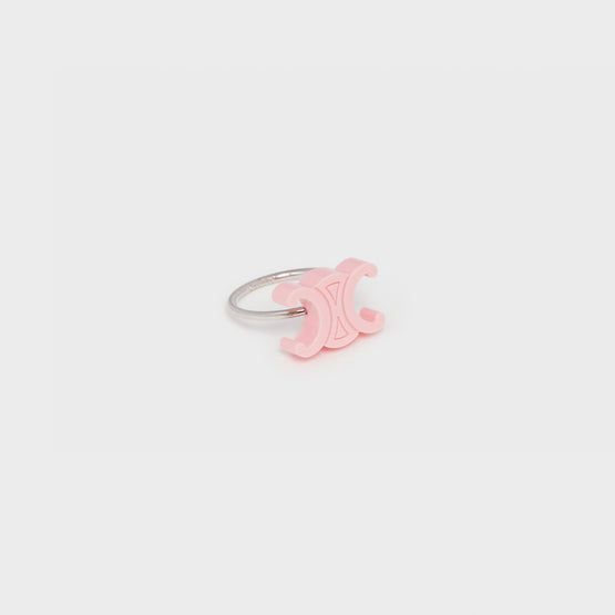 Women Celine Baby Triomphe Ring - Gold/Pink