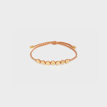 Celine Beach Dots Bracelet - Gold/Tan