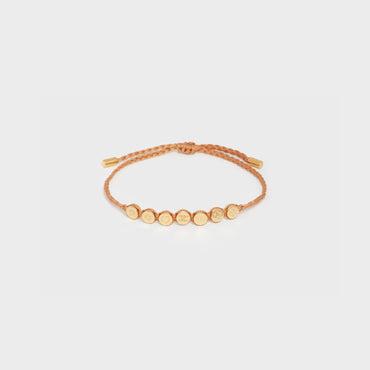Celine Beach Dots Bracelet - Gold/Tan