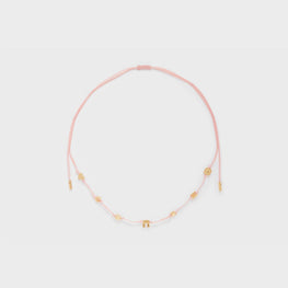 Women Celine Beach Multi Necklace - Gold/Pink