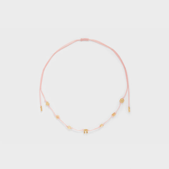 Women Celine Beach Multi Necklace - Gold/Pink