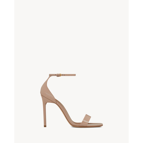 Amber 105 Sandals In Vernice Chiffon - Nude