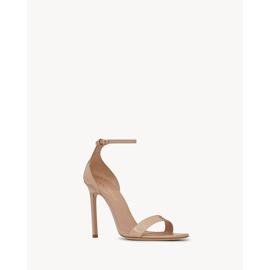 Amber 105 Sandals In Vernice Chiffon - Nude