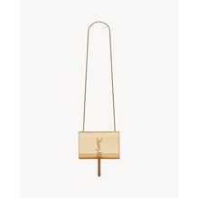 Small Kate Tassel Chain Bag In Chester Calf Lame - Oro