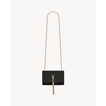 Small Kate Tassel Chain Bag - Nero