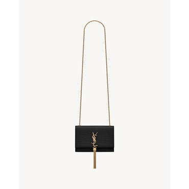 Small Kate Tassel Chain Bag - Nero