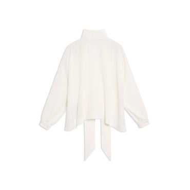 Fluid Vareuse Blouse - White