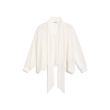 Fluid Vareuse Blouse - White