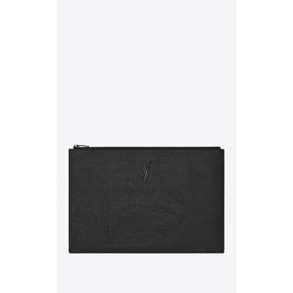 Monog A4 Document Holder Cassandre In Cocco Print Fashion - Black