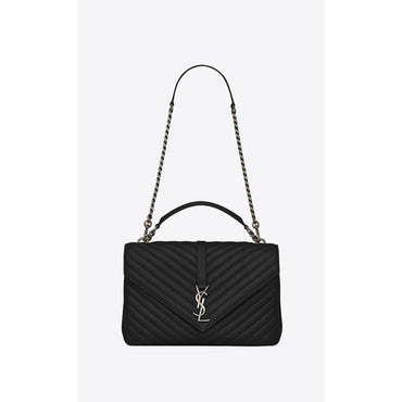 Large College Chain Bag - Nero