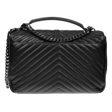 Large College Chain Bag - Nero