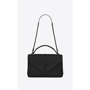 Large College Chain Bag - Nero
