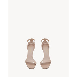 Amber 85 Sandals In Vernice Chiffon - Nude