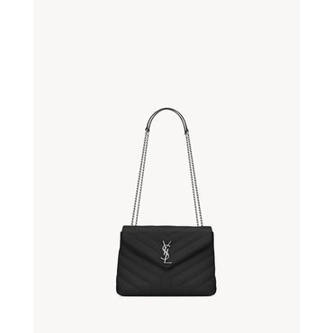 YSL BO MNG LOULOU S VITELLO PI - NERO/SILVER