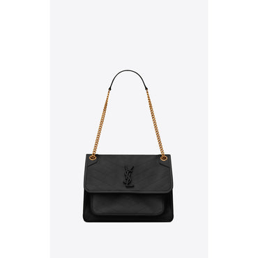 Medium Niki Chain Bag - Nero