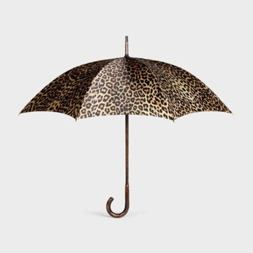 Travel Accessories Umbrella Textile W/Leopard Prin - Natural / Black