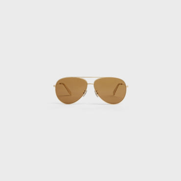Metal Frame 01 Sunglasses - Gold/Nicotine