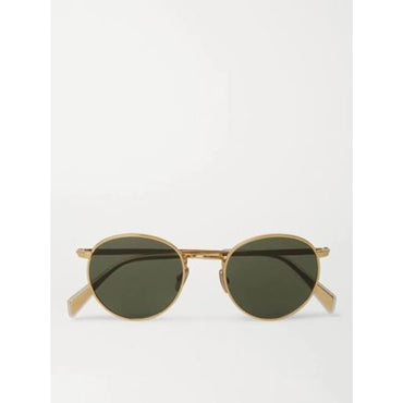 Metal Frame 06 Sunglasses - Gold/Green
