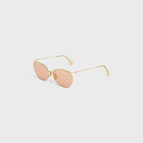 Women Metal Frame 11 Sunglasses - Gold/Pink