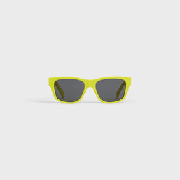 Men Celine Monochromes 05 Sunglasses - Neon Yellow