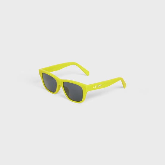 Men Celine Monochromes 05 Sunglasses - Neon Yellow