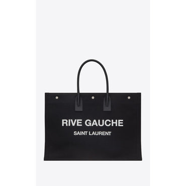 Large Rive Gauche Tote Bag - Nero/Bianco