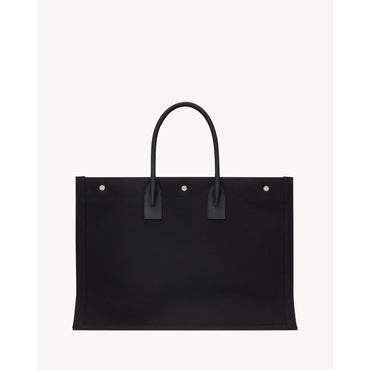 Large Rive Gauche Tote Bag - Nero/Bianco